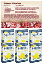 Load image into Gallery viewer, Sunkist Tangerine Lemonade Singles to Go Drink Mix | 6 Boxes - 36 Flavor Packets of Sugar Free Vitamin C Drink Mix Powder | Bundle with Ballard Products Hard Candy Recipe Card