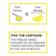 Load image into Gallery viewer, KOYAH - Organic Freeze-dried Lemon Powder (1 Scoop = 1 Lemon Wedge): 80 Servings, USA &amp; Mexico Grown, Whole-Fruit Powder, Raw