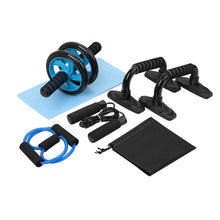 Load image into Gallery viewer, 5-in-1 AB Wheel Roller Kit Abdominal Press Wheel Push-UP Bar Jump Rope Knee Pad Arm Waist Leg Exercise Gym Fitness Equipment New