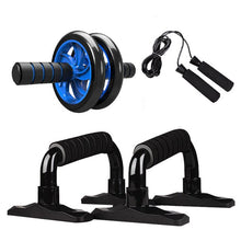 Load image into Gallery viewer, 5-in-1 AB Wheel Roller Kit Abdominal Press Wheel Pro Push-UP Bar Jump Rope Knee Pad Arm Waist Leg Exercise Gym Fitness Equipment