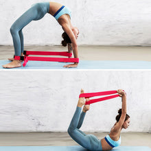 Load image into Gallery viewer, Fitness Adjustable Length Resistance Band Press Brace Splits Leg Yoga Belt Elastic Fabric With Buckle Sports Dance Bodybuilding