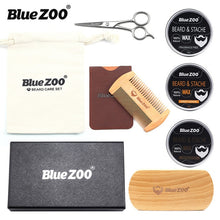 Load image into Gallery viewer, 8pcs/set Men Beard Kit Barba Grooming Beard Set Beard Oil Moisturizing Wax Blam Comb Essence Styling Scissors Hair Men Beard Set